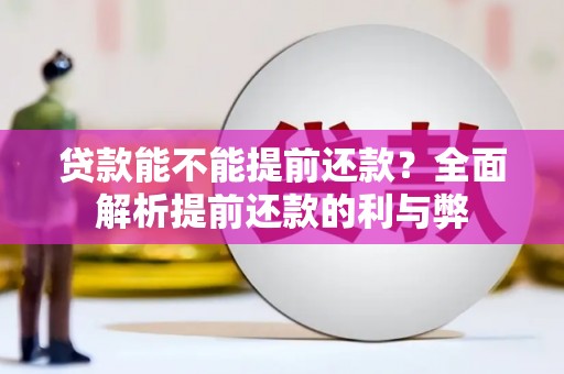 西秀贷款能不能提前还款？全面解析提前还款的利与弊