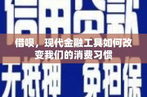 西秀借呗，现代金融工具如何改变我们的消费习惯