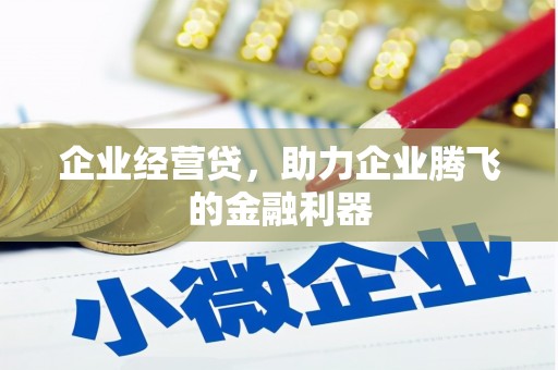 西秀企业经营贷，助力企业腾飞的金融利器
