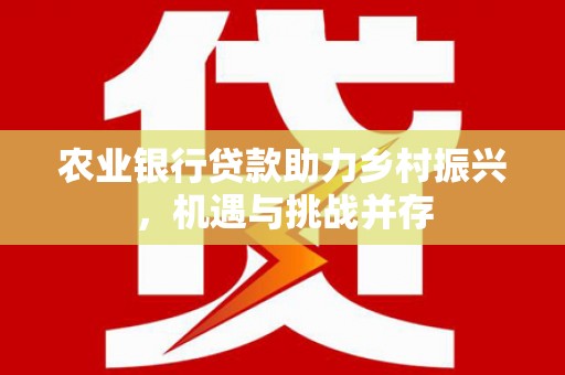 西秀农业银行贷款助力乡村振兴，机遇与挑战并存